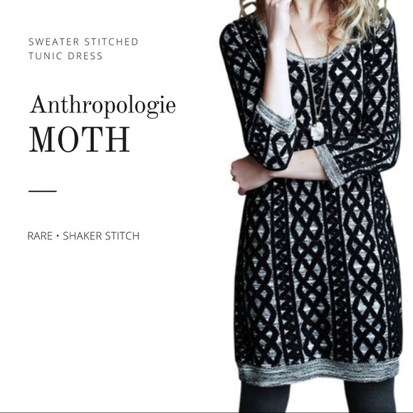 Anthropologie Tops - ⚡️FLASH SALE⚡️ Moth Anthropologie Sweater Stitched Tunic Dress